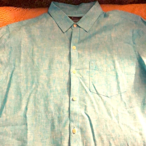 Marc Anthony Linen Blend, Slim Fit Button Down Shirt, size medium - Picture 2 of 7